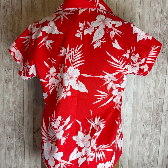 Men's Vintage Royal Hawaiian Men’s Red Floral Shirt - Picture 5 of 7